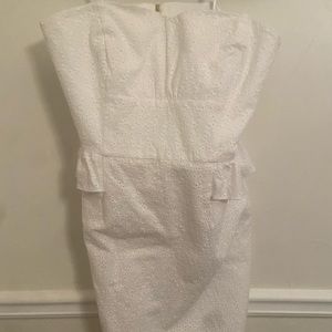 Resort white sweet daisy eyelet dress